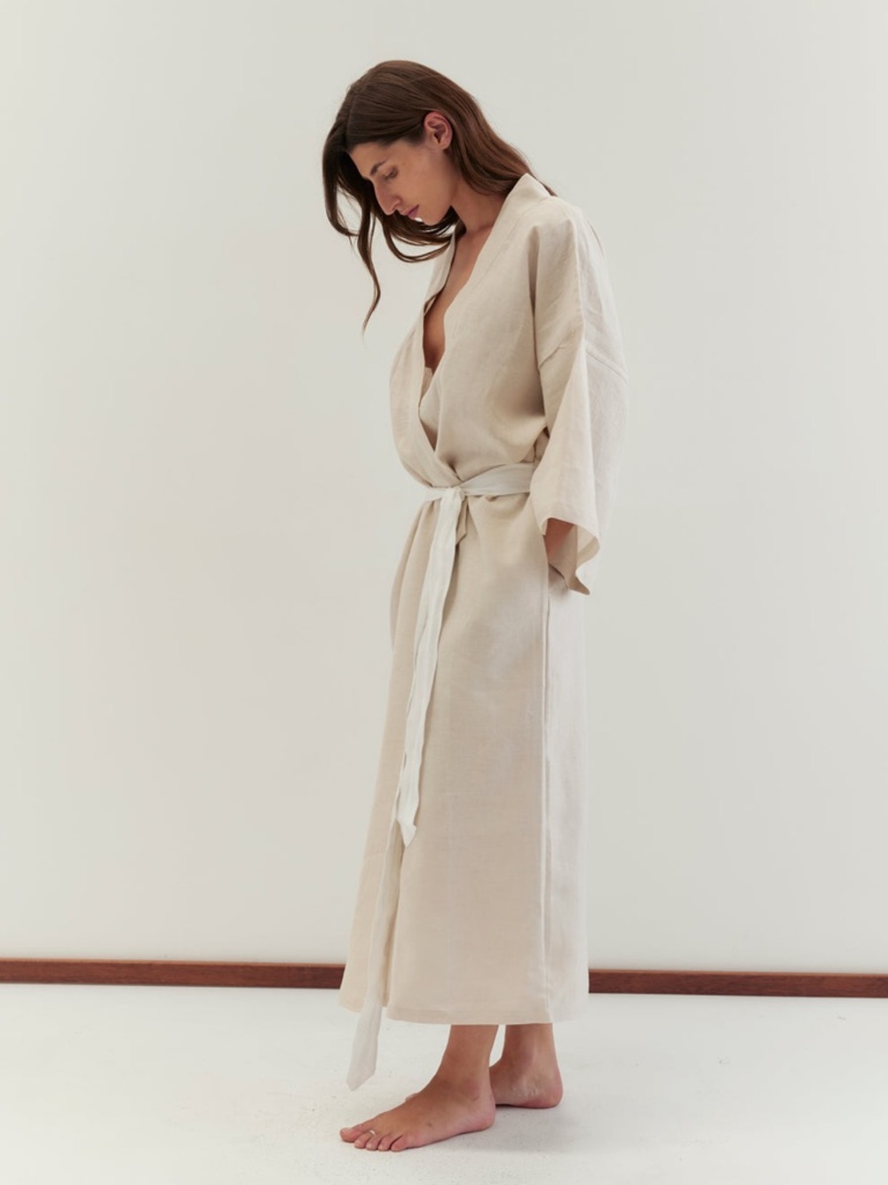 NWT Deiji Studios 02 Kimono in Oatmeal